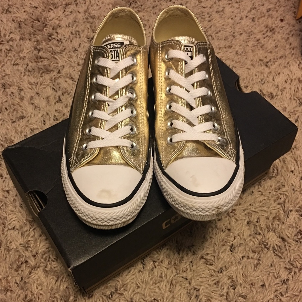 Metallic Gold Converse